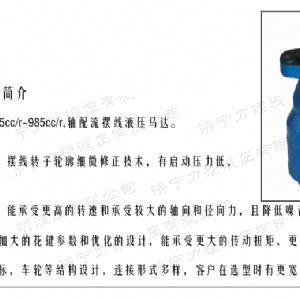 BMH系列并列油口米兰体育平台马达